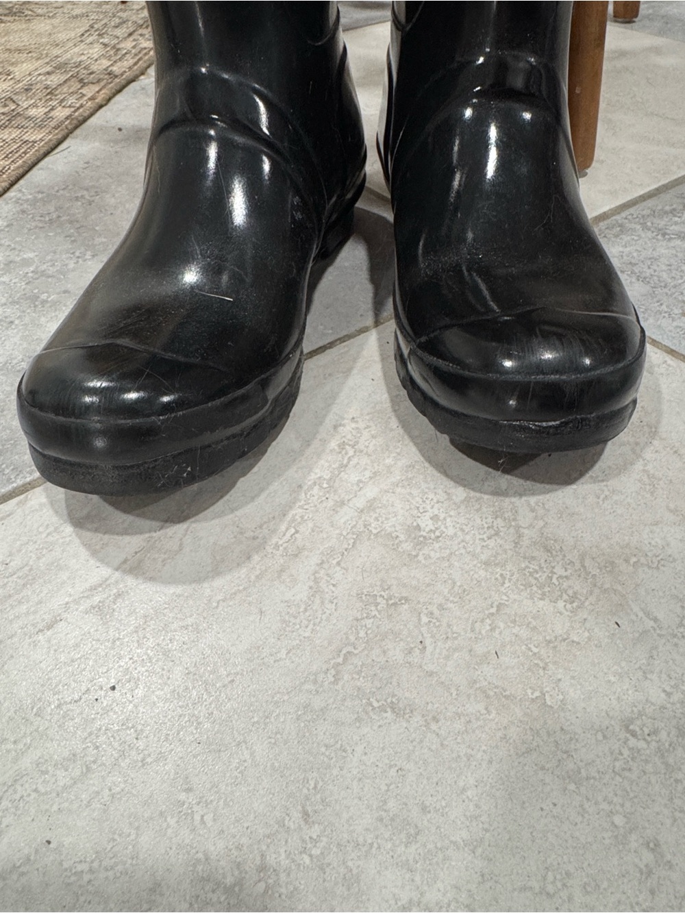 Hunter Women's Original Tall Gloss Rain Boots in Black size 8 - Picture 6 of 7